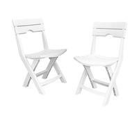 Sotufab Plast Lot de 2 chaises Pliantes Ruspina (Blanc) Blanc