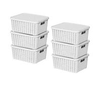 SOTUFAB PLAST Lot de 6 boites de rangement Store Box (L 28,5 x l 19,2 x H 12,5 cm) (blanc)