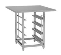 Soubassement Four GN 2/1 - 4 Niveaux - 930 x 850 mm - Support Inox Professionnel