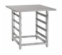 Soubassement Inox Professionnel pour GN 1/1 & 600 × 400 - 4 Niveaux - Plateau 930 × 850 mm - Support de Four