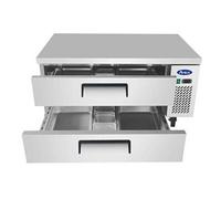 Soubassement Réfrigéré Positif 2 Tiroirs L 1230 à 1536 mm Atosa G