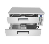 Soubassement Réfrigéré Positif 2 Tiroirs L 1230 à 1536 mm Atosa G