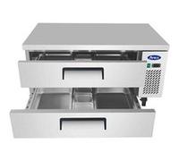 Soubassement Réfrigéré Positif 2 Tiroirs - L 1230 à 1536 mm - Atosa