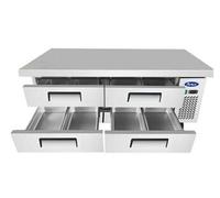 Soubassement Réfrigéré Positif 4 Tiroirs 340 L - L 1840 à 1930 mm - Atosa