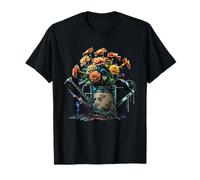 Soucis dans Un arrosoir rétro Fleuri souci T-Shirt