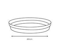 Soucoupe Ø 54 cm pour pot Ø 80 cm - Vert laurier - Eda