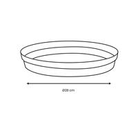 EDA Plastiques Soucoupe Ø 28 cm pour pot Ø 40 cm Blanc