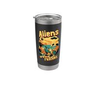 Soucoupe amusante extraterrestre OVNI Aliens Our Friends Beach Gobelet isotherme en acier inoxydable double paroi