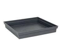 Soucoupe carrée - Toscane - EDA - Plastique - 40 cm - Intérieur / Extérieur - Gris Anthracite