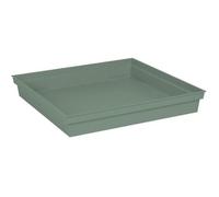 Soucoupe carrée - Toscane - EDA -Plastique - 40 cm - Intérieur / Extérieur - Vert Laurier