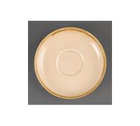 Olympia Kiln GP333 Lot de 6 soucoupesà cappuccino en grès 160 mm de diamètre Crème