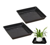 Soucoupe De Carrée - PP 13.78x13.78x2.17 Pouces | Planter des Soucoupes en Pot avec Plateau d'eau Épaissi - De Récipient De Jardinière Carré | pour À L'intérieur Et À L'extérieur, Pas De