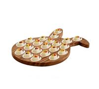 Soucoupe de Pâques avec œufs farcis 21 trous charcuterie avec motif lapin | Soucoupes de printemps à œufs farcis pour hôtes, artistes, familles, blogueurs culinaires, collections