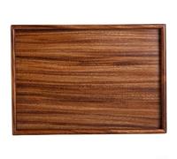 Soucoupe de pour service en Bois de Noyer pour premium Style Asiatique pour Tasses de Thé Cafetière Collations Bordures Arrondies 25x20cm(36x25x2.6cm)