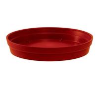 EDA - Soucoupe Ronde TOSCANE Ø 18,5 cm - pour Pot de Fleurs Ø 25 cm - Rouge rubis
