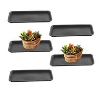 Soucoupe en Plastique en Plastique, 5 PCS Plateaux de Plantes pour Pots Sauceau en rectangulaire Plateaux d'égouttement Fuite
