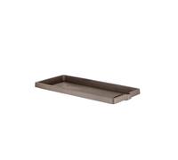 Soucoupe jardinière rectangle "Legno" en plastique - L 75 x l 33,5 cm - Taupe