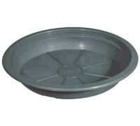Soucoupe Montana/Romana ronde en plastique anthracite, diamètre : 26 cm