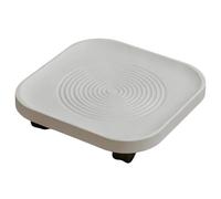 Soucoupe Pot Fleur avec roulettes Soucoupes Carrées pour Plantes avec roulettes Verrouillables pour Vases et Tonneaux à Vin(White,40cm/16in)