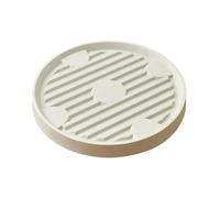 Soucoupe pot Fleur Plateau de plantation en plastique épais avec roues, soucoupe amovible for plantes de jardin, Pot de fleur Portable, plateaux mobiles, tapis d'intérieur et d'extérieur(Beige-19cm)