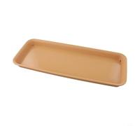 Soucoupe pour plantes, plateau d'égouttement pour pot de fleurs d'intérieur et d'extérieur - Plaque rectangulaire en résine pour base de jardin - Bac récupérateur d'eau sous le pot - Marron - Taille L