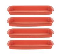 Soucoupe pour , plateau de base de pot, assiette d'égouttement, matériau PP léger, design d'évacuation respirant, utilisation en extérieur, jardin, balcon, arbre, 24 x 11 cm, 12 x 13 cm