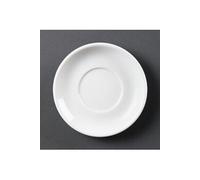 Olympia Whiteware Lot de 12 soucoupesà expresso empilables en porcelaine