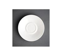 Olympia Soucoupes en porcelaine blanche pour café expresso – Lot de 12