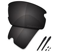 Soucoupe Premium Lentilles de rechange et kits caoutchouc pour lunettes de soleil Oakley Flak 2.0 OO9295, (High Defense - Carbon Black Polarized), Taille unique