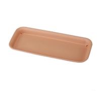 Soucoupe rectangulaire en résine résistante à la pour pot de fleurs, plateau d'égouttement en plastique pour jardin (marron, XL)