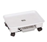 Soucoupe Rectangulaire pour Plantes, Bac Plastique, pour Sols Et Tables Propres, avec roulettes Universelles Et Bac de Récupération d'eau(White,27x22cm/10x9in)