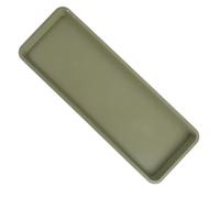Soucoupe Rectangulaire pour Plantes en Plastique Vert, Bords Relevés | Plateau de Drainage Lisse, Finition Lumineuse, pour Pots Rectangulaires, Jardinières et Semis