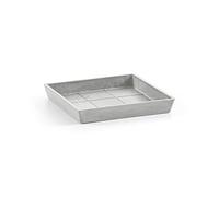 Soucoupe Square 20 Blanc Gris - 18 x 18 x H. 2,5 cm
