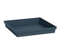 EDA Plastiques Soucoupe carrée Toscane 40 cm pour pot 50 cm Bleu Jean