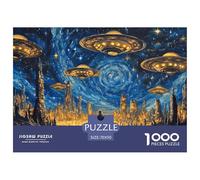 Soucoupe Volante 1000 Pieces Jigsaw Puzzles for Adults Family Challenge Toys Stress Relieving Entertainment Cultivate The Spirit of Teamwork for Men, Women, Elders, Seniors 70x50cm/1000pcs