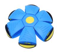 Soucoupe volante, balle, décompression, jouet pour chien animal de compagnie à forme modifiable avec lumières cool pour l'interaction parent-enfant, bleu