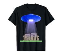 Soucoupe Volante drôle UFO Stonehenge mystère Pierre Cercle T-Shirt