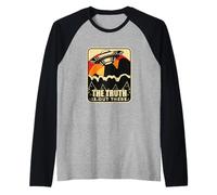 Soucoupe Volante mystérieuse OVNI Rencontre Vintage drôle Extraterrestre Manche Raglan