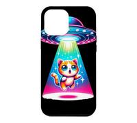 Soucoupe Volante pour enlèvement d'OVNI - Motif Chat Mignon - Sci FI Coque pour iPhone 12 Pro Max