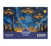 Soucoupe Volante Puzzle 1000 Pièces Cadeau Unique Jeu Éduchatif Challenge Toy À De Qualité Supérieure Peinture Art pour Adultes Et Enfants 70x50cm/1000pcs