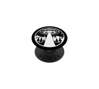Soucoupe Volante Retro Vintage Scifi Invasion des Aliens PopSockets PopGrip Adhésif