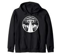 Soucoupe Volante Retro Vintage Scifi Invasion des Aliens Sweat à Capuche