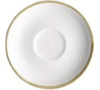 Olympia Kiln Soucoupes 340 ml 160 mm (lot de 6), porcelaine vitrifiée couleur craie, résistante aux éclats, passe au micro-ondes/lave-vaisselle, restaurant café et usage domestique, FB991