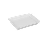 Soucoupes for pots de plantes en plastique, plateau rectangulaire for d'intérieur et d'extérieur, multicolore, 18x13.5-35x25 cm, paquet 2(White,20cmx15cm)