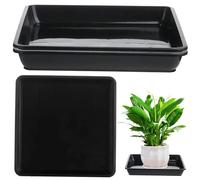 Soucoupes pour pots de plantes, 3 pièces, 11, 8x11, 8pouces, plateau carré en plastique pour plantes, plateau collecteur d'eau pour bonsaï, fleurs, pots succulents, fournitures de jardinage, grand déc