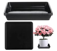 Soucoupes pour pots de plantes, 3 pièces, plateau carré en plastique pour plantes, 13, 8x13, 8 pouces plateau collecteur d'eau pour bonsaï, fleurs, pots succulents, fournitures de jardinage, décoratio