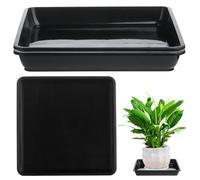 Soucoupes pour pots de plantes, 3 pièces, plateau carré en plastique pour plantes, 7, 1x7, 1 pouces, plateau collecteur d'eau pour bonsaï, fleurs, pots succulents, fournitures de jardinage, décoration