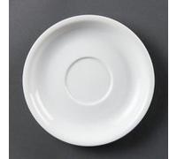 Soucoupes pour tasses à cappuccino blanches 160mm olympia G