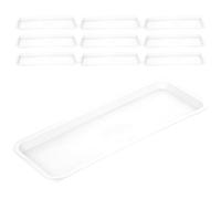 Soucoupes Rectangulaires pour Pots de Plantes 10 Pièces en PP Blanc | Bords Relevés et Surface Lisse, Protection des Étagères et Sols, pour Jardinières et Semis