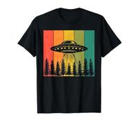 Soucoupes Volantes au-Dessus de la forêt Enlèvements OVNI Conspirations extraterrestres T-Shirt